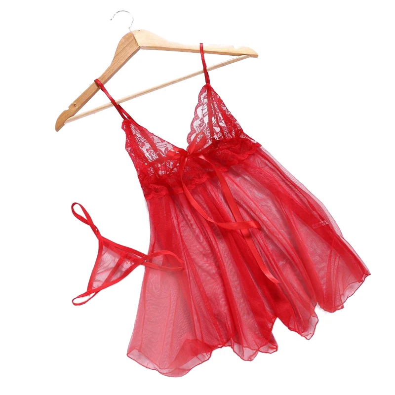 Сексуальное женское белье: прозрачная кружевная ночная сорочка с глубоким V-образным вырезом и комплект пижамы с трусиками-стрингами
Сексуальное женское белье: прозрачная кружевная ночная сорочка с глубоким V-образным вырезом и комплект пижамы с трусиками-стрингами