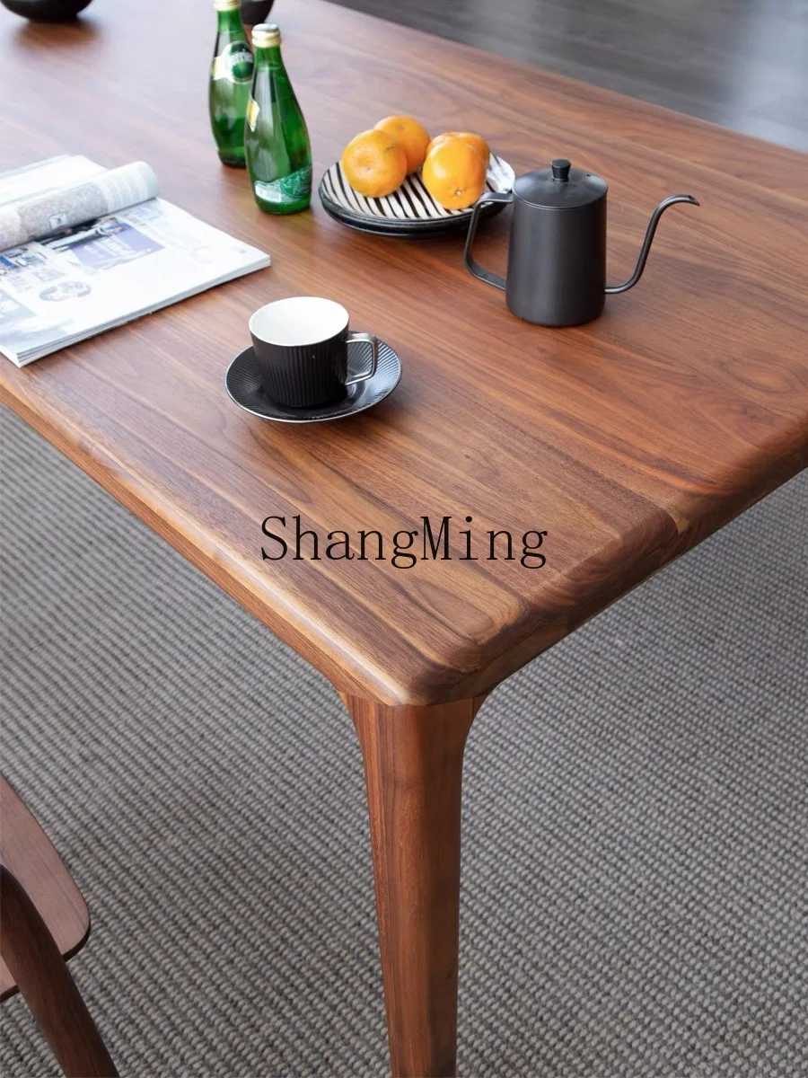 HJ New Modern Household Black Walnut Dining Table Full Solid Wood Conference Computer Desk
HJ New Modern Household Black Walnut Dining Table Full Solid Wood Conference Computer Desk