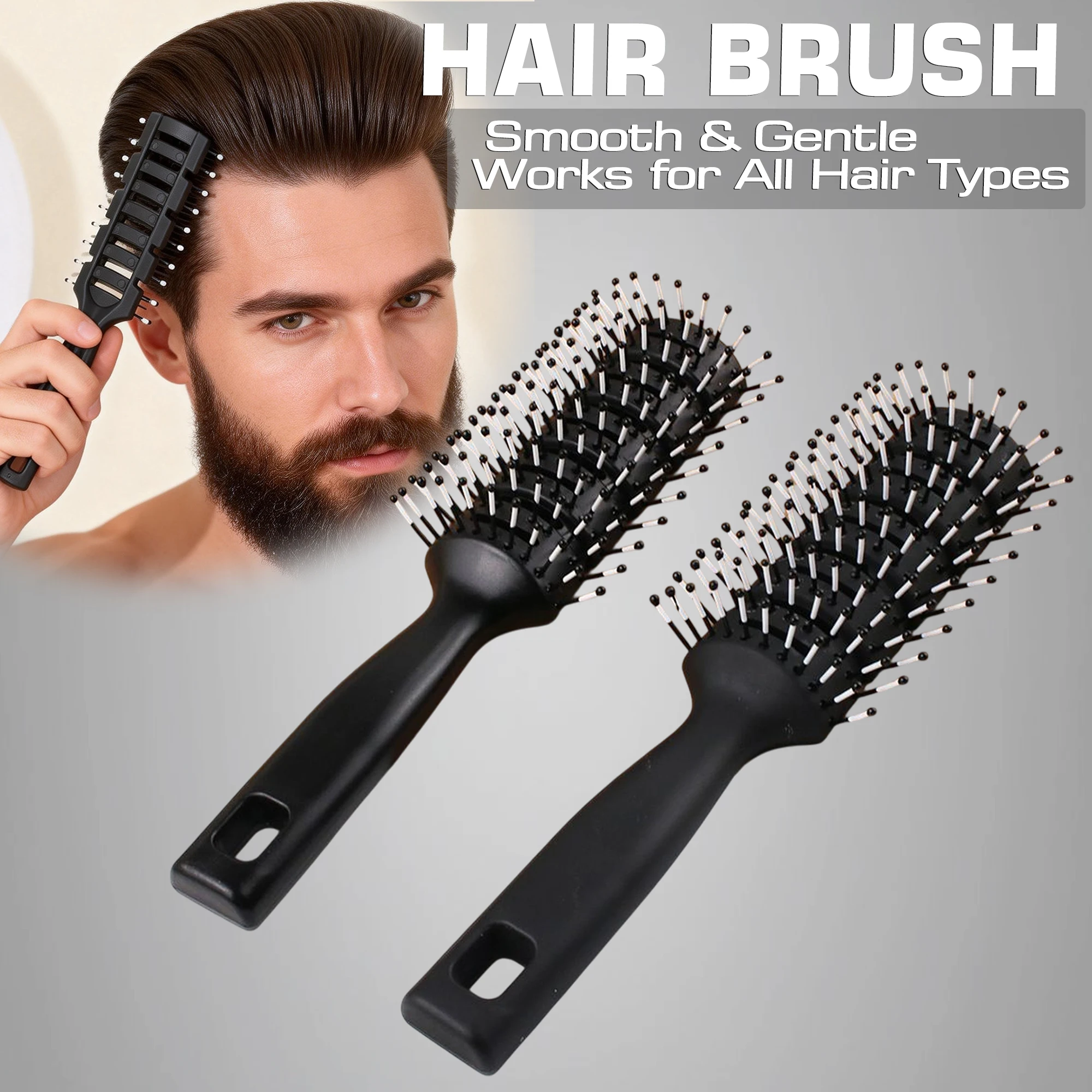 Hair Brush Anti-Static Comb for Men Women, Soft Bristles Massage Hairbrush, Detangling and Volume Boosting, No Pulling
Hair Brush Anti-Static Comb for Men Women, Soft Bristles Massage Hairbrush, Detangling and Volume Boosting, No Pulling