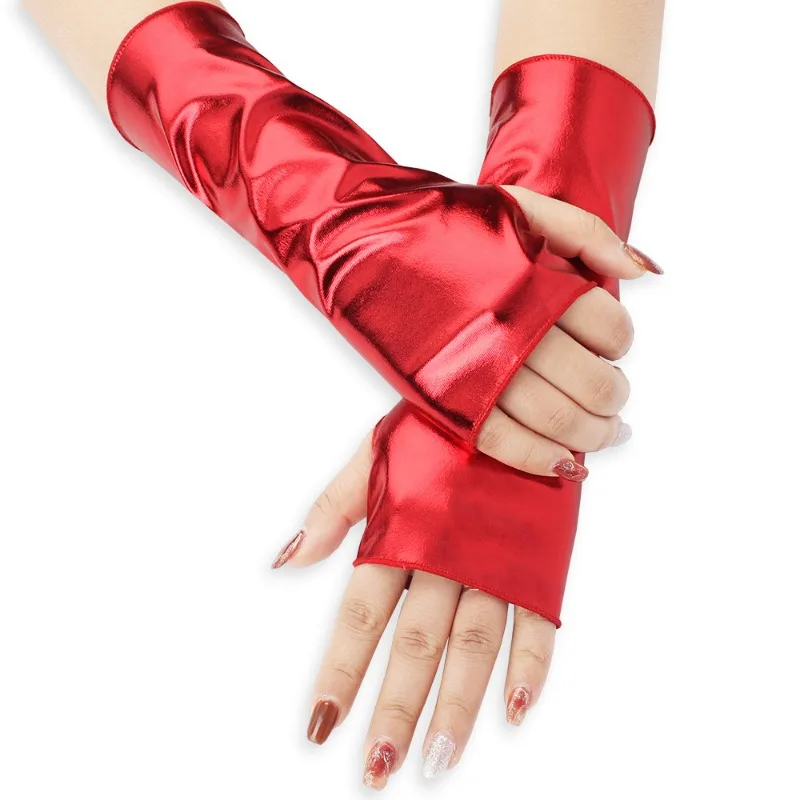 Women 23CM Patent Leather Cosplay Gothic Style Sexy Tight Nightclub Fingerless Gloves Stage Performance Fashion Personality
Women 23CM Patent Leather Cosplay Gothic Style Sexy Tight Nightclub Fingerless Gloves Stage Performance Fashion Personality