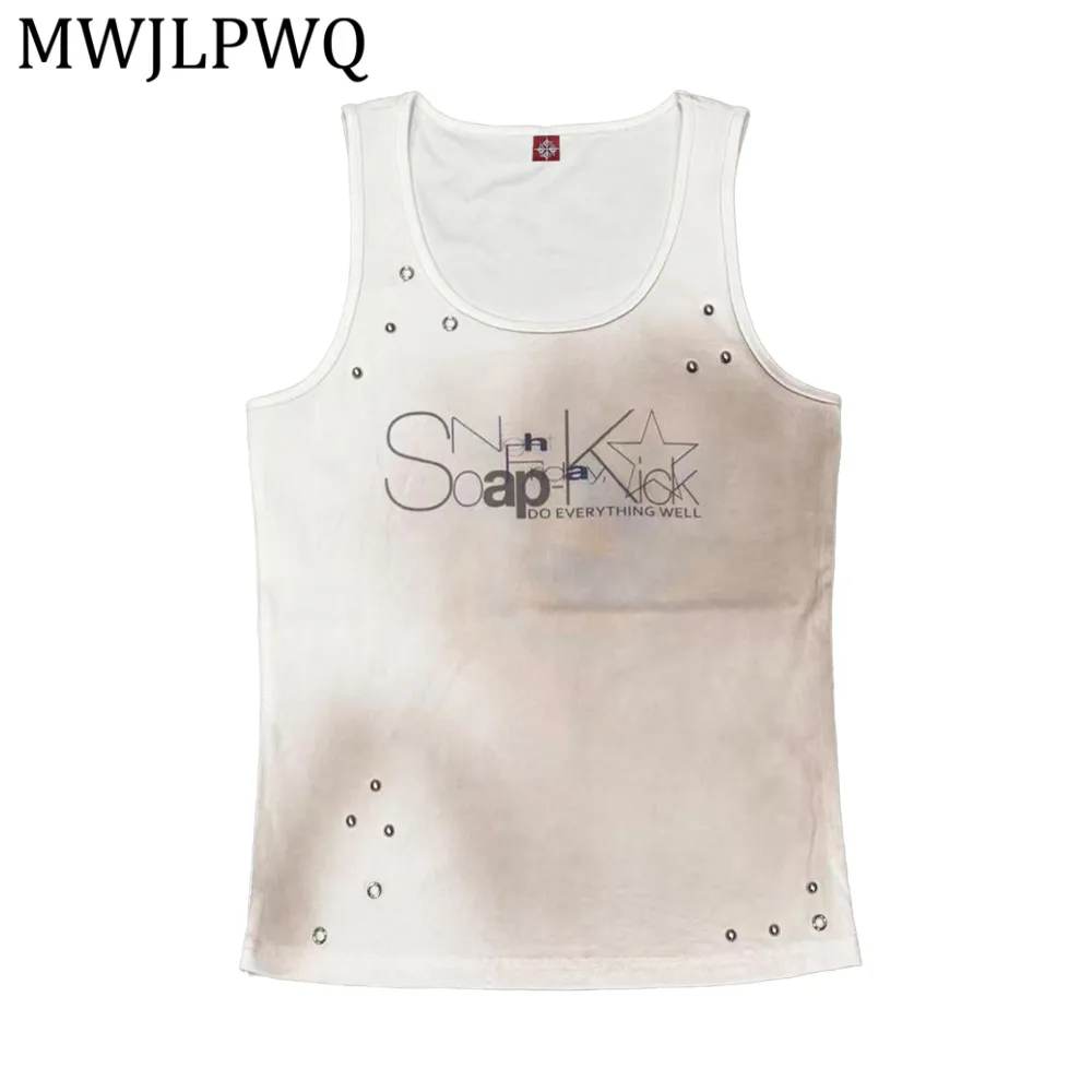 MWJLPWQ Light Gray Irregular Rivet Print Tank Top Men‘s Slimming Street Style Washed Distressed Design Casual Unisex Tops 15485
MWJLPWQ Light Gray Irregular Rivet Print Tank Top Men‘s Slimming Street Style Washed Distressed Design Casual Unisex Tops 15485