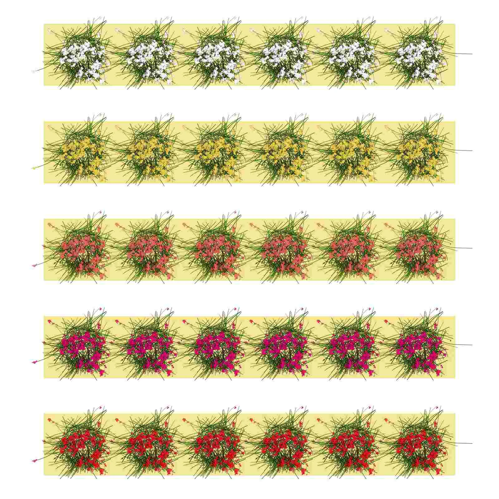 5 Pcs Mini Flower Cluster Miniature Grass and DIY Clusters Static Scenery Model Models Small Hole
5 Pcs Mini Flower Cluster Miniature Grass and DIY Clusters Static Scenery Model Models Small Hole