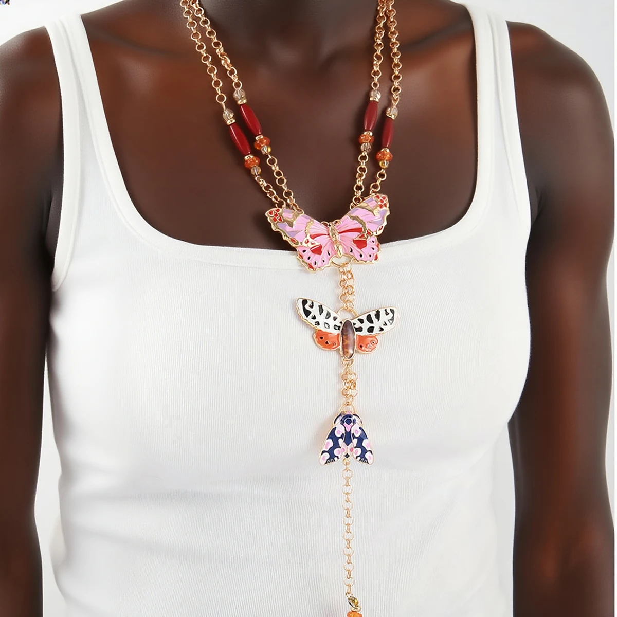 2025 New ZAA Personalized Multilayer Metal Chains Y-shaped Long Tassels Butterfly Pendant Necklaces for Women Jewelry Gifts
2025 New ZAA Personalized Multilayer Metal Chains Y-shaped Long Tassels Butterfly Pendant Necklaces for Women Jewelry Gifts