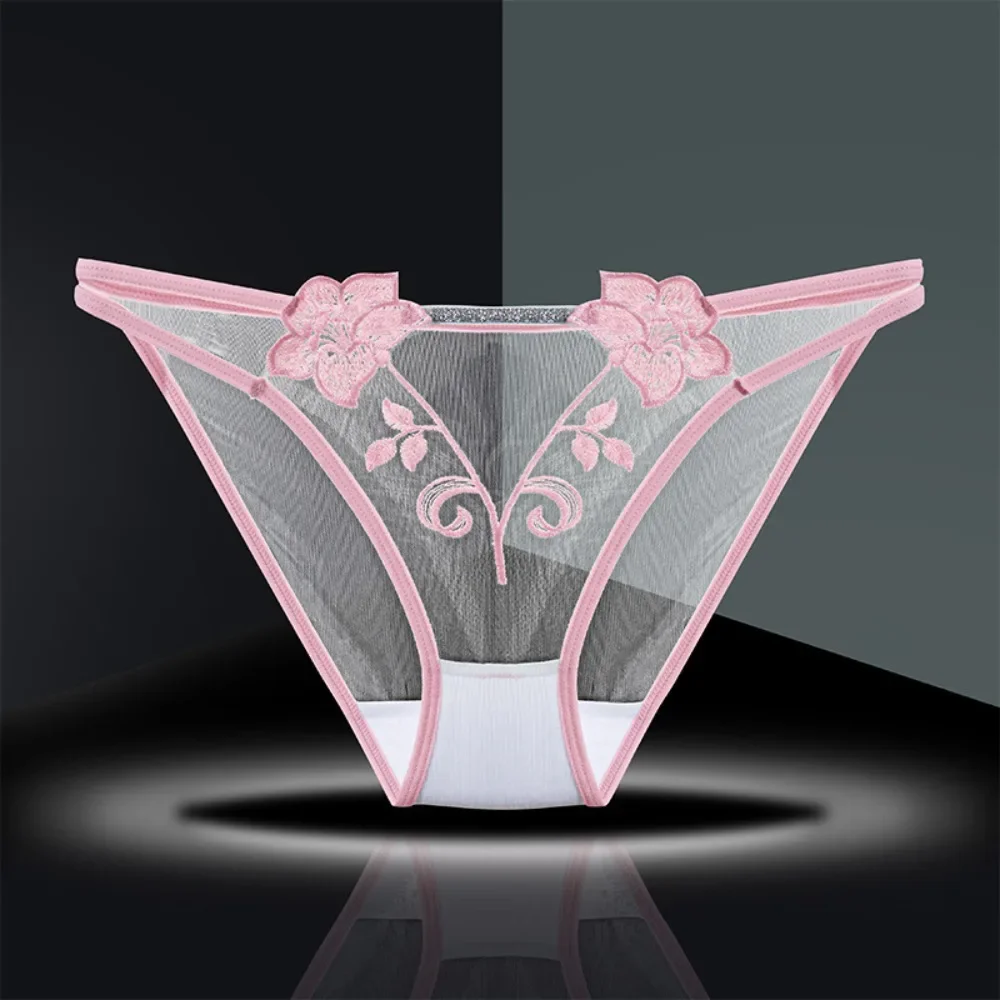 Hollow Out Women's Flower Embroidery Panties Cotton Crotch Thong Mid Waist Mesh Briefs Seamless Solid Color
Hollow Out Women's Flower Embroidery Panties Cotton Crotch Thong Mid Waist Mesh Briefs Seamless Solid Color