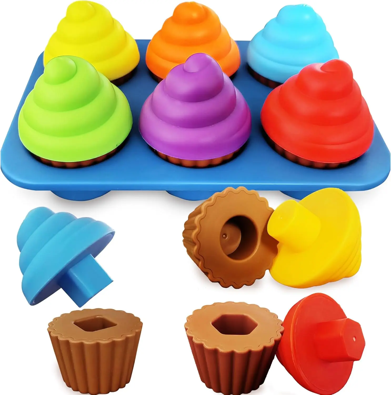 Cupcake Toy Toddler Toy Learning Colors and Shape-Shape Sorting Toys for Toddlers-Geometry Manipulatives Toddler Sensory Toys fo
Cupcake Toy Toddler Toy Learning Colors and Shape-Shape Sorting Toys for Toddlers-Geometry Manipulatives Toddler Sensory Toys fo