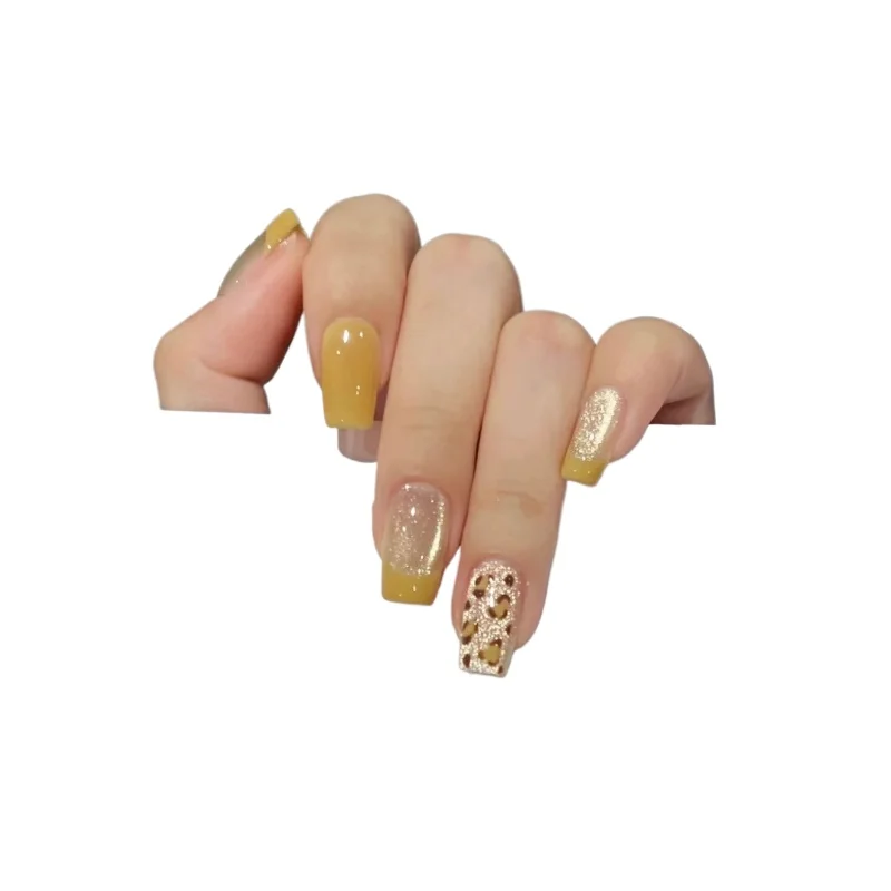 Summer Cheese Yellow Nail Art Finished Patch Pregnant Women Can Wear Nail Fake Nail Removable
Summer Cheese Yellow Nail Art Finished Patch Pregnant Women Can Wear Nail Fake Nail Removable