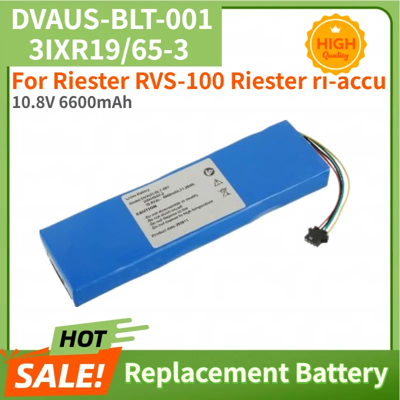 DVAUS-BLT-001 3IXR19/65-3 High Quality Battery 10.8V 6600mAh for Riester RVS-100 Riester ri-accu Brand New Replacement Battery
DVAUS-BLT-001 3IXR19/65-3 High Quality Battery 10.8V 6600mAh for Riester RVS-100 Riester ri-accu Brand New Replacement Battery