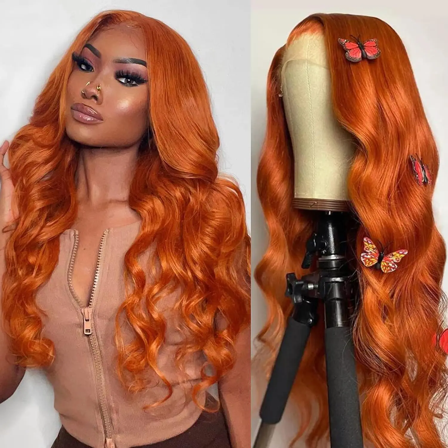 32 Inch Orange Ginger Lace Front Wigs Human Hair For Women BODY 13x4 inch Lace Frontal Wig 350 Colored Pre Plucked Peruvian
32 Inch Orange Ginger Lace Front Wigs Human Hair For Women BODY 13x4 inch Lace Frontal Wig 350 Colored Pre Plucked Peruvian