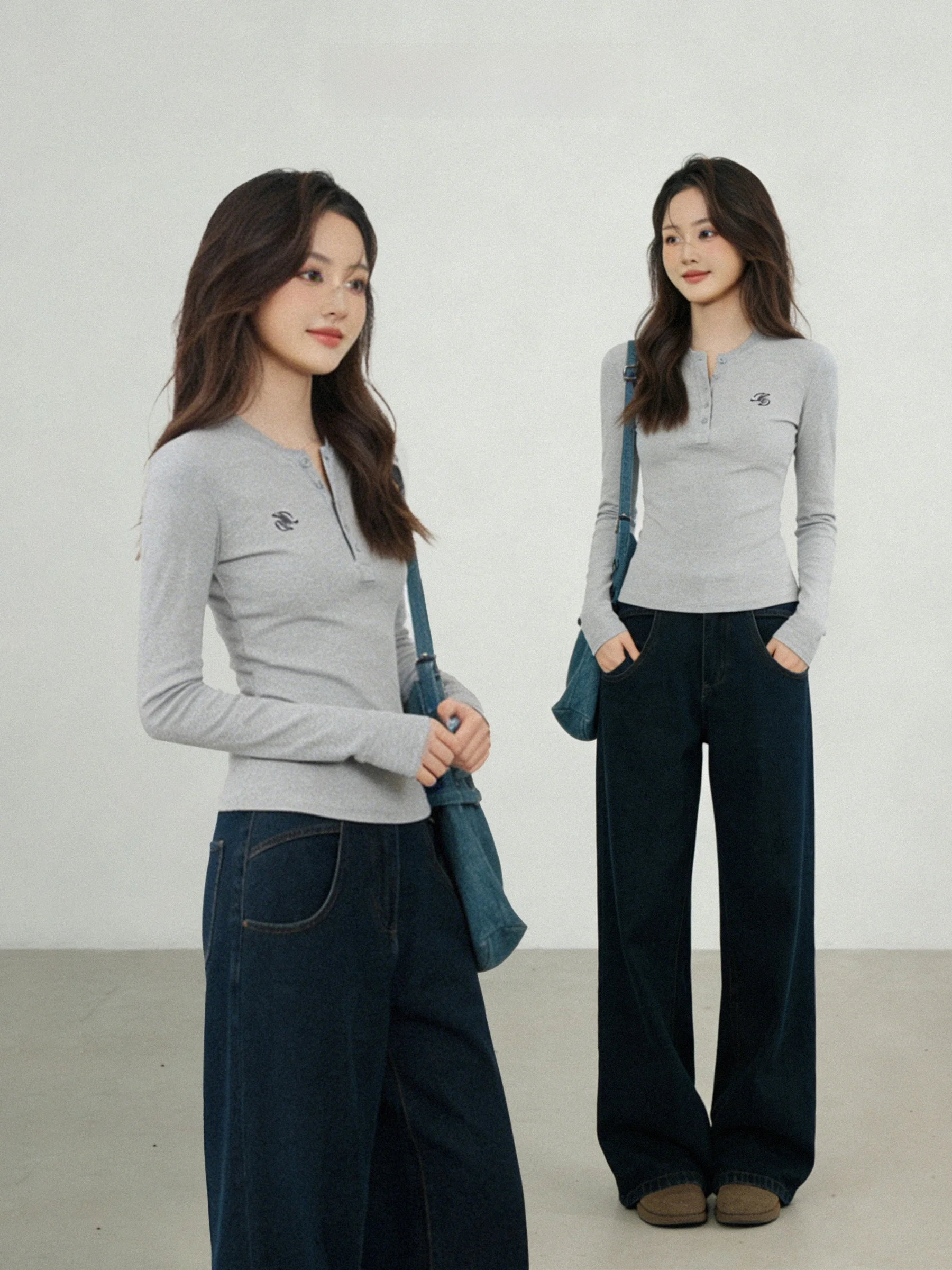 Новая весенняя повседневная футболка Slim Fit с открытым воротником на пуговицах в корейском стиле для похудения, базовый слой для повседневной носки
Новая весенняя повседневная футболка Slim Fit с открытым воротником на пуговицах в корейском стиле для похудения, базовый слой для повседневной носки