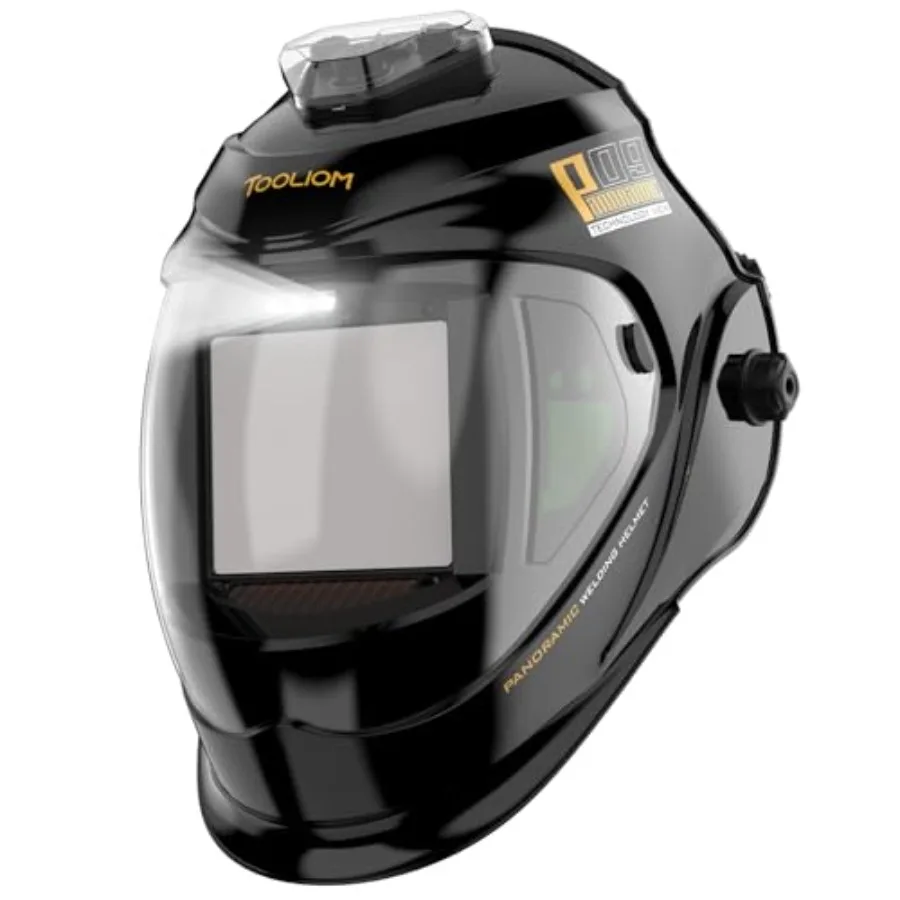 Auto Darkening Welding Helmet with Light 1/1/1/1 Large Viewing 4.31" x 3.81" True Color Welding Mask Shade 4/5-9/9-13 Solar/Rec
Auto Darkening Welding Helmet with Light 1/1/1/1 Large Viewing 4.31" x 3.81" True Color Welding Mask Shade 4/5-9/9-13 Solar/Rec