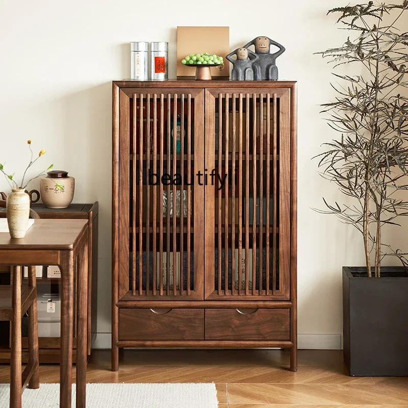 D80 Black walnut tea side cabinet New Chinese solid wood tea cabinet Living room tea table storage, coffee table cabinet
D80 Black walnut tea side cabinet New Chinese solid wood tea cabinet Living room tea table storage, coffee table cabinet