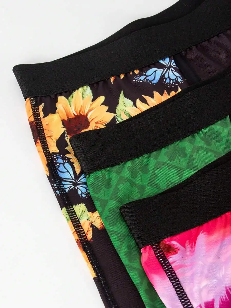 Mens Sunflower Clover Butterfly Print Boxer Briefs 3pcs Set
Mens Sunflower Clover Butterfly Print Boxer Briefs 3pcs Set
