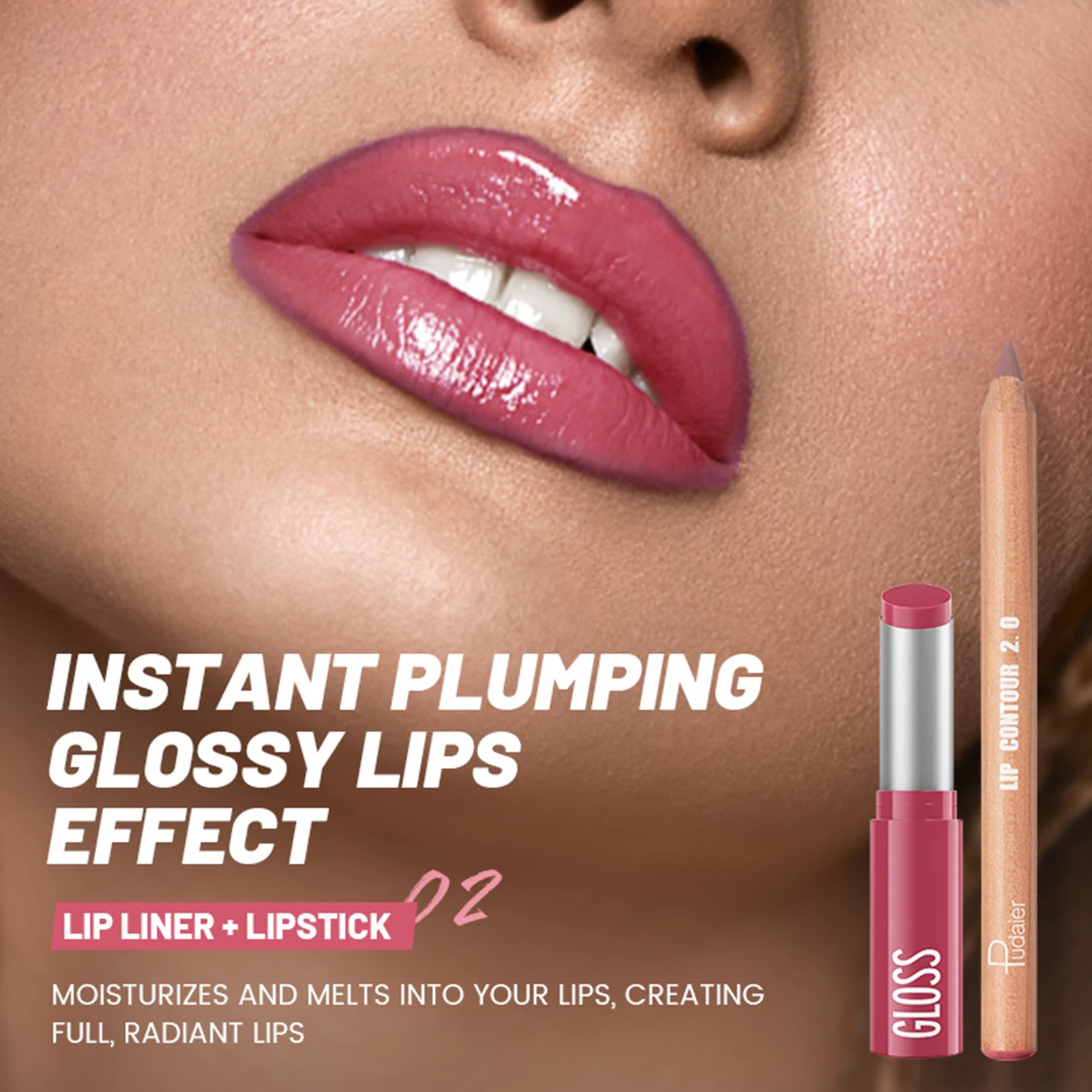 Matte Lip Liner and Lipstick Set Non-Sticky Lightweight Lip Color for Working Office Or Various Holidays
Matte Lip Liner and Lipstick Set Non-Sticky Lightweight Lip Color for Working Office Or Various Holidays