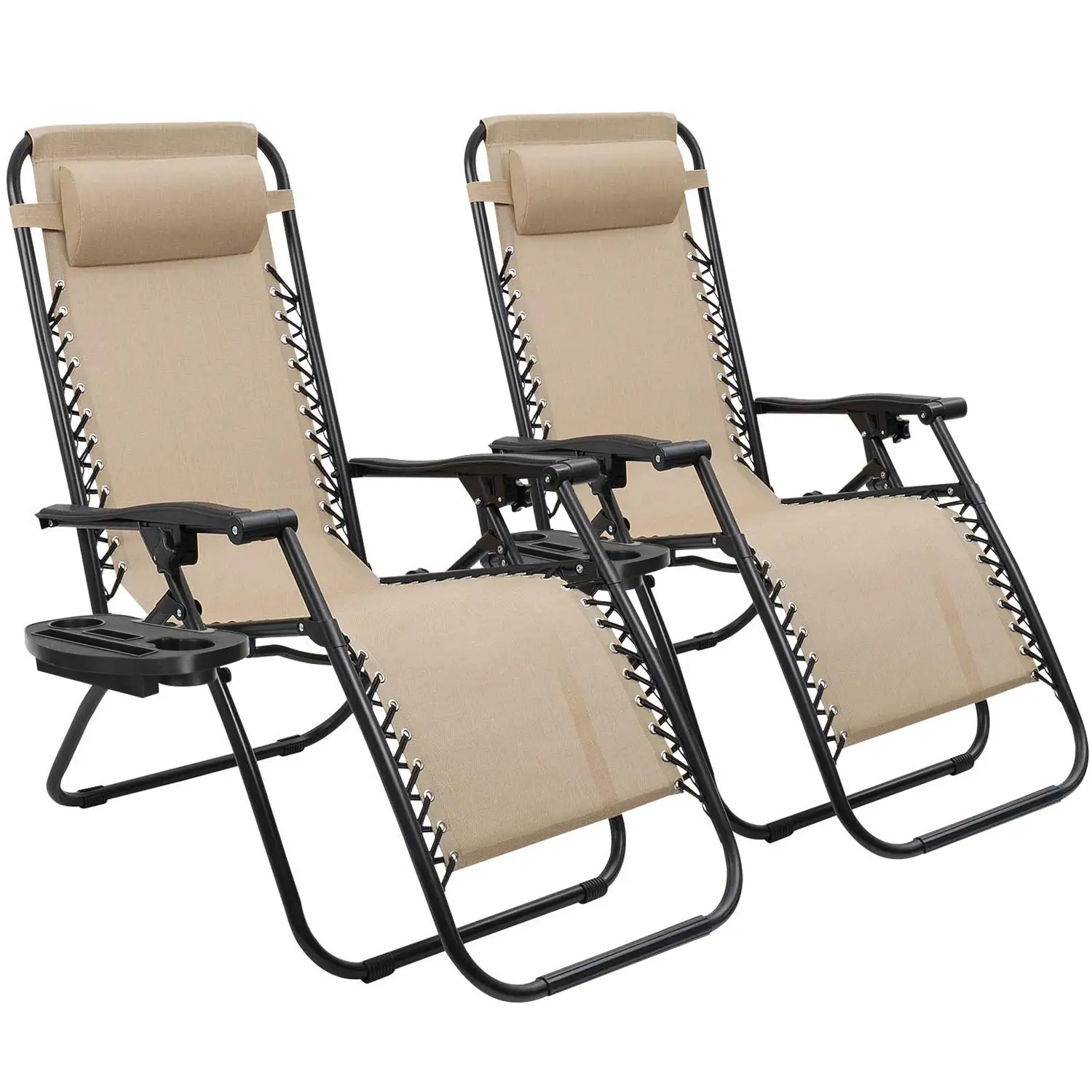 Set of 2 Zero Gravity Lounge Chairs, Outdoor Folding Adjustable Steel Mesh Recliner Chairs with Cup Holder &, Customized
Set of 2 Zero Gravity Lounge Chairs, Outdoor Folding Adjustable Steel Mesh Recliner Chairs with Cup Holder &, Customized