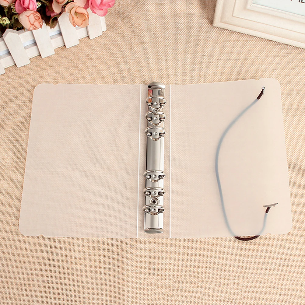 Transparent Plastic A6 Document Folder Round Binder for Loose Leaf Sheet Protectors Notebook Cover Organizer
Transparent Plastic A6 Document Folder Round Binder for Loose Leaf Sheet Protectors Notebook Cover Organizer