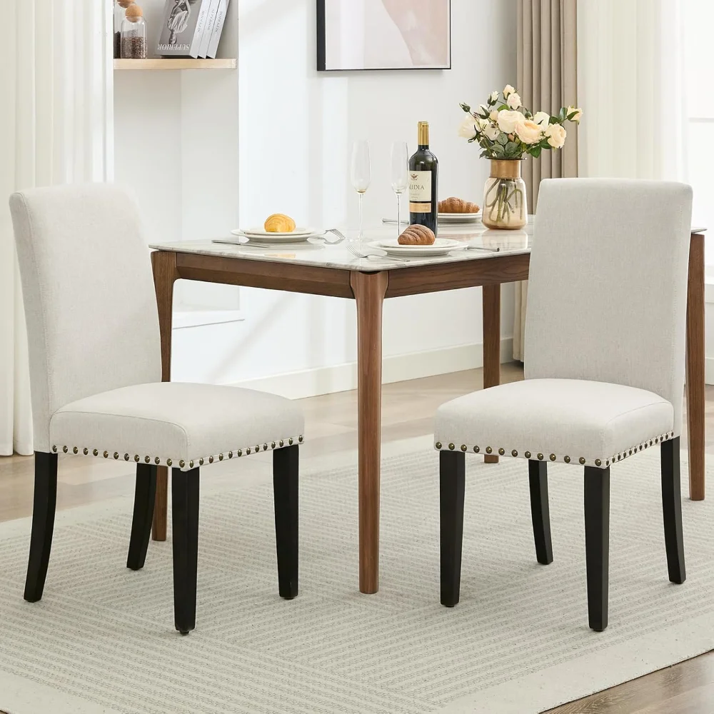 Dining Chair Set of 2, Fabric Kitchen Chairs, Upholstered Kitchen Side Chairs with Curved Backrest, Dining Chair
Dining Chair Set of 2, Fabric Kitchen Chairs, Upholstered Kitchen Side Chairs with Curved Backrest, Dining Chair