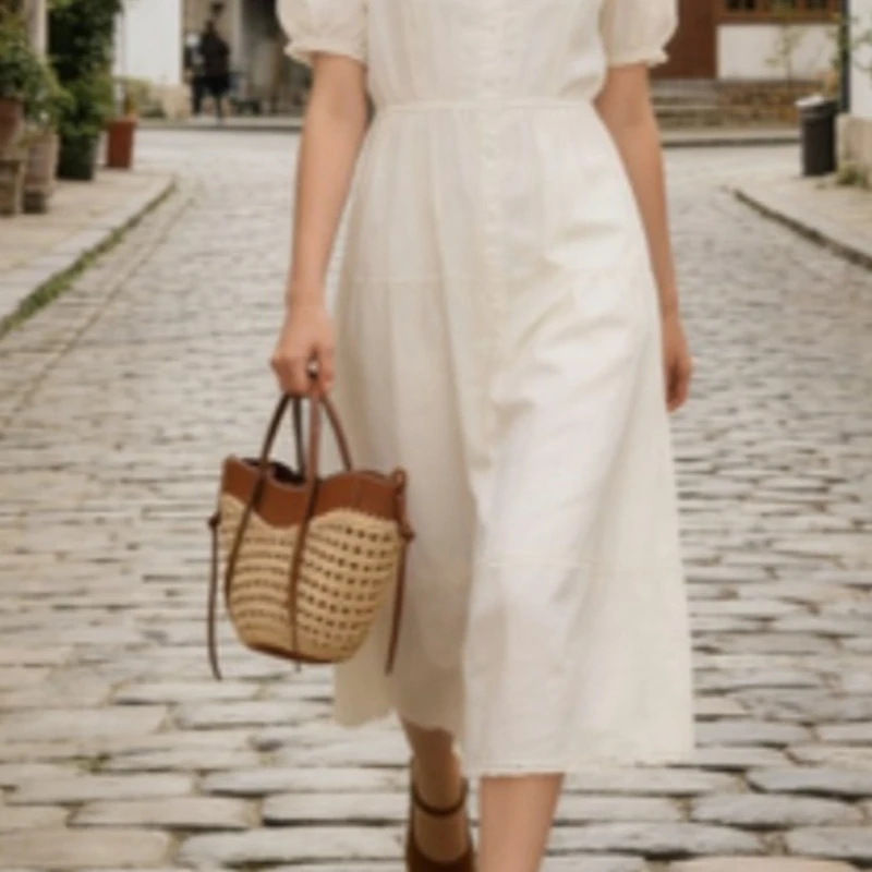 Simple and fashionable top layer leather hand-held woven bag, trendy and casual, simple beach bag, grass woven shoulder bag
Simple and fashionable top layer leather hand-held woven bag, trendy and casual, simple beach bag, grass woven shoulder bag