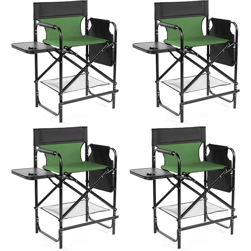 Portable 26 Tall Makeup Artist Chair with Side Table, Storage Bag, Supports 300lbs, Bar Height (Green/Black)
Portable 26 Tall Makeup Artist Chair with Side Table, Storage Bag, Supports 300lbs, Bar Height (Green/Black)