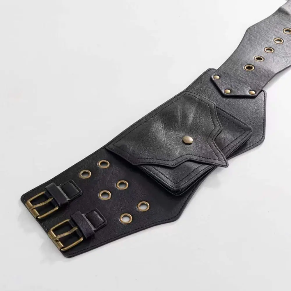 Personality Vintage Women's Waist Bag Round Eyelet Chic Pockets Waist Strap Waterproof Lightweight Pu Leather Belt Hiking
Personality Vintage Women's Waist Bag Round Eyelet Chic Pockets Waist Strap Waterproof Lightweight Pu Leather Belt Hiking