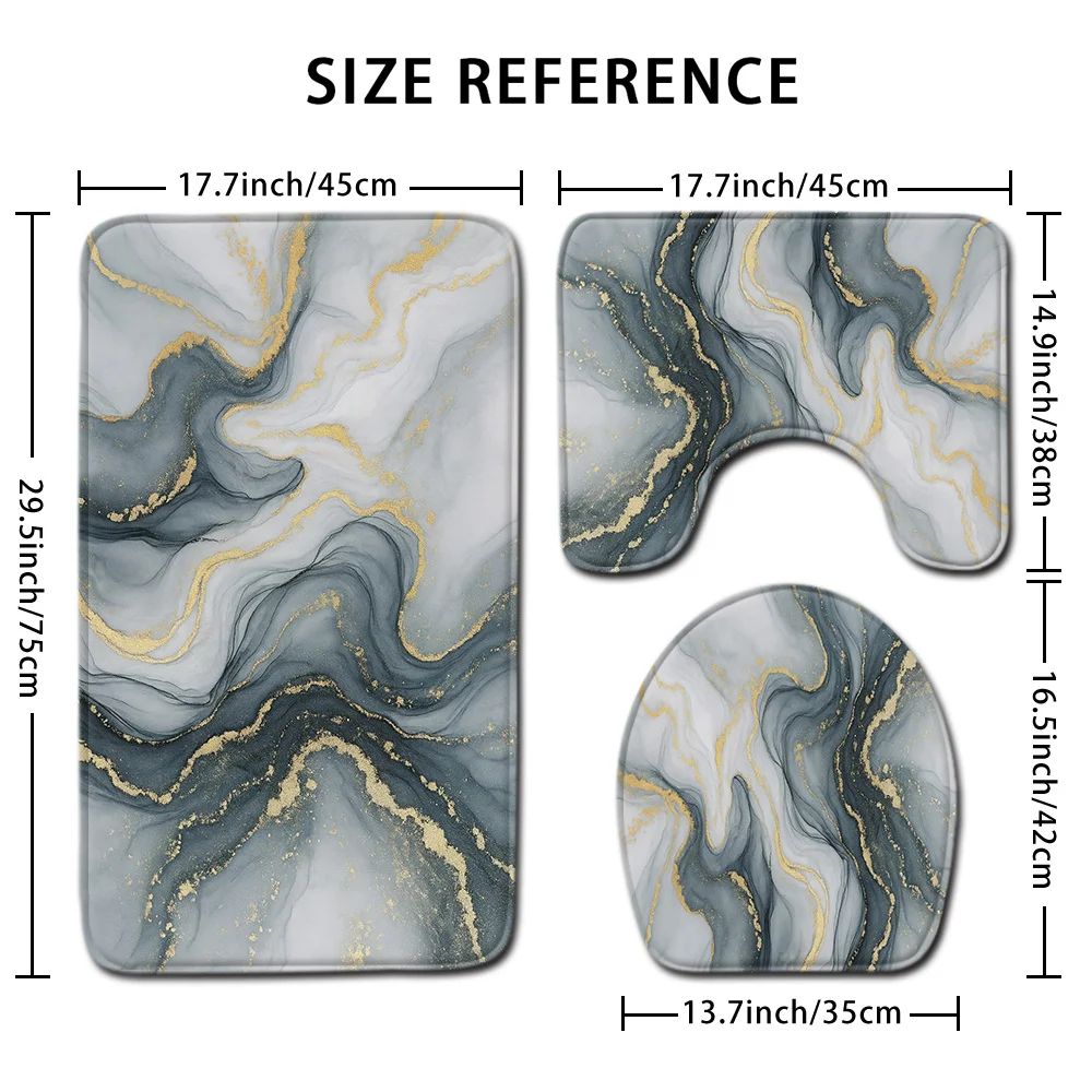 Luxury Marble Gold Veining Bath Mat Set for Modern Bathroom Decor Home Bath Rug
Luxury Marble Gold Veining Bath Mat Set for Modern Bathroom Decor Home Bath Rug