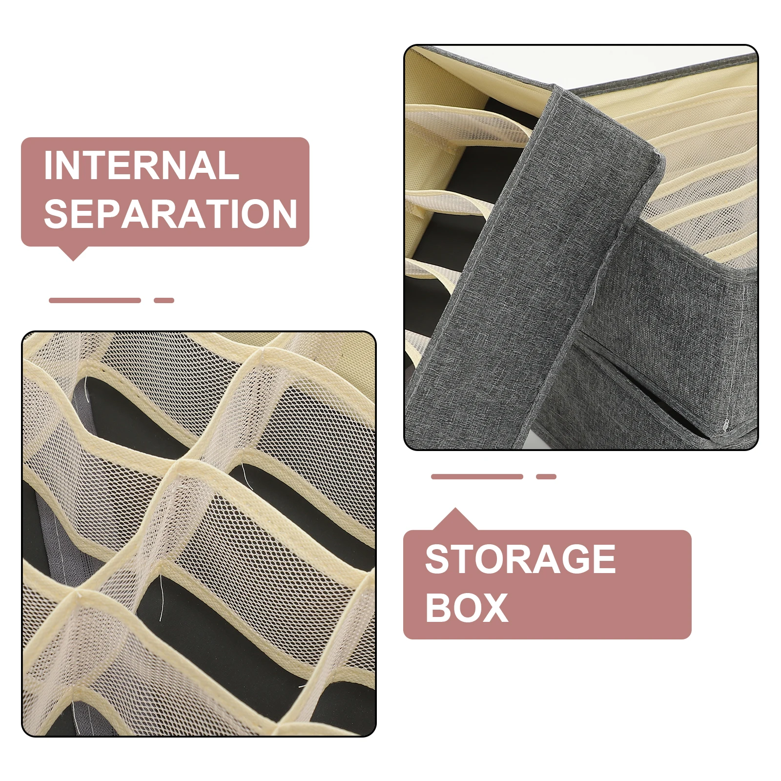 3 Pcs Underwear Storage Box Socks ganizer Large Capacity Drawer Closet Clothes ganizer Easy Cleaning Internal Compartments 
3 Pcs Underwear Storage Box Socks ganizer Large Capacity Drawer Closet Clothes ganizer Easy Cleaning Internal Compartments