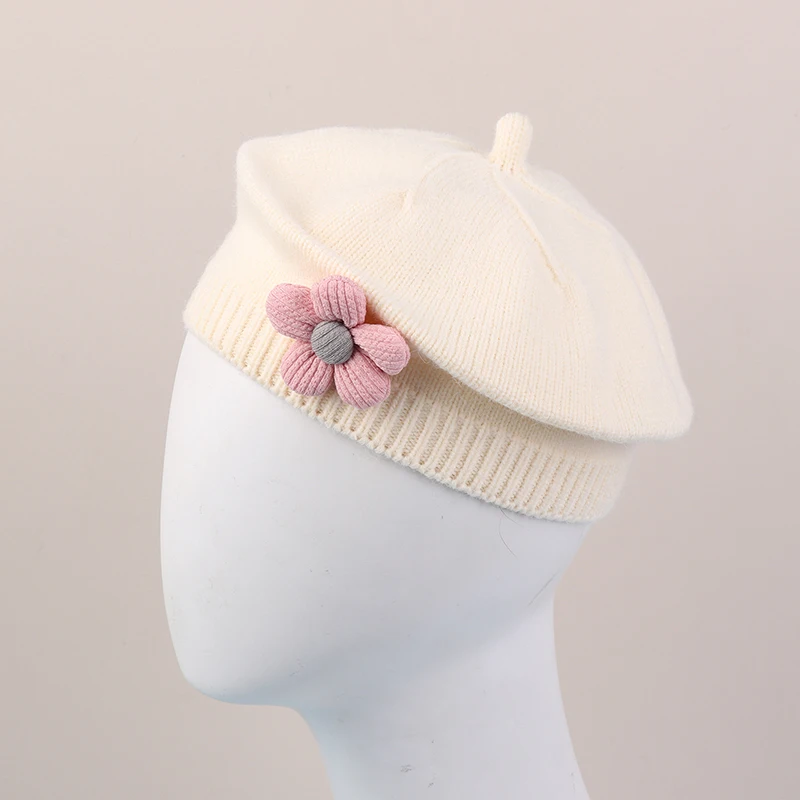 Flower Baby Beret Hat Solid Color Autumn Winter Warm Knitted Beanie Cap For Infant Girls Warm Hats Outdoor Bonnet Accessories
Flower Baby Beret Hat Solid Color Autumn Winter Warm Knitted Beanie Cap For Infant Girls Warm Hats Outdoor Bonnet Accessories