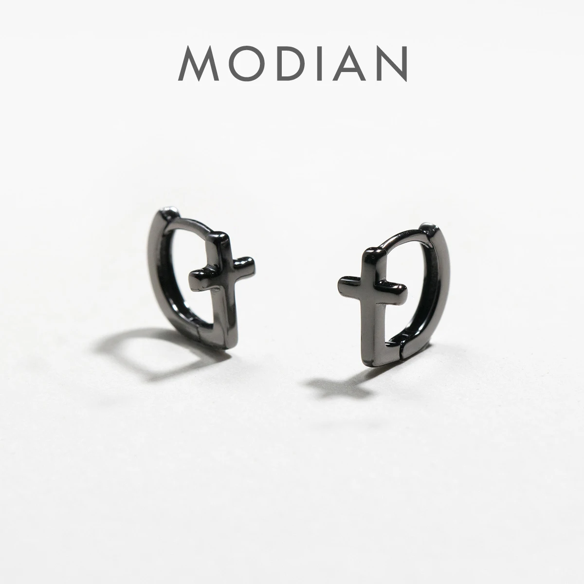 Modian Vintage Smooth Black Cross Hoop Earring for Women Genuine 925 Sterling Silver Simple Earring Korea Style Fine Jewelry
Modian Vintage Smooth Black Cross Hoop Earring for Women Genuine 925 Sterling Silver Simple Earring Korea Style Fine Jewelry