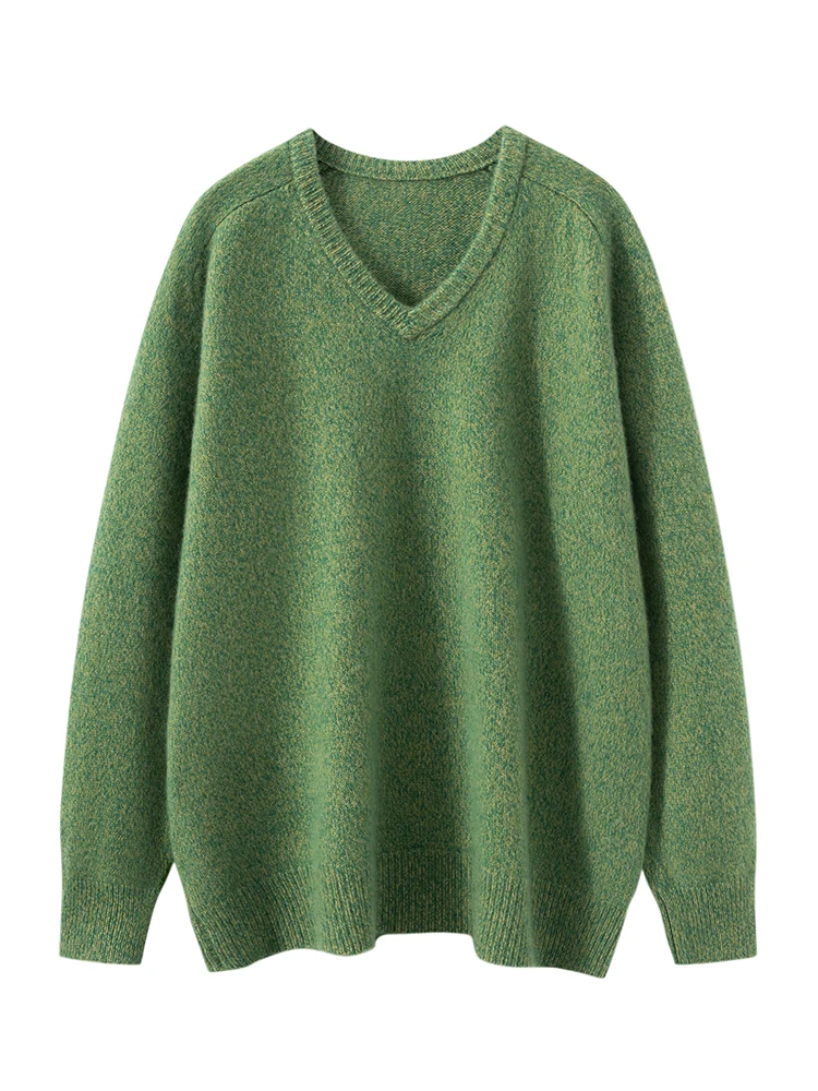 MEETCC Women 100% Cashmere Pullover Autumn Winter V Neck Thickened Loose Fit Knit Tops Soft Warm Comfortable Versatile Sweater
MEETCC Women 100% Cashmere Pullover Autumn Winter V Neck Thickened Loose Fit Knit Tops Soft Warm Comfortable Versatile Sweater