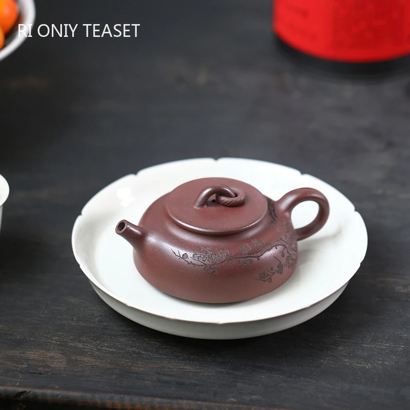 150ml Chinese Yixing Purple Clay Teapots Handmade Tea Pot Beauty Tea Infuser Kettle Raw Ore Zisha Teaware Tea Ceremony Gifts
150ml Chinese Yixing Purple Clay Teapots Handmade Tea Pot Beauty Tea Infuser Kettle Raw Ore Zisha Teaware Tea Ceremony Gifts