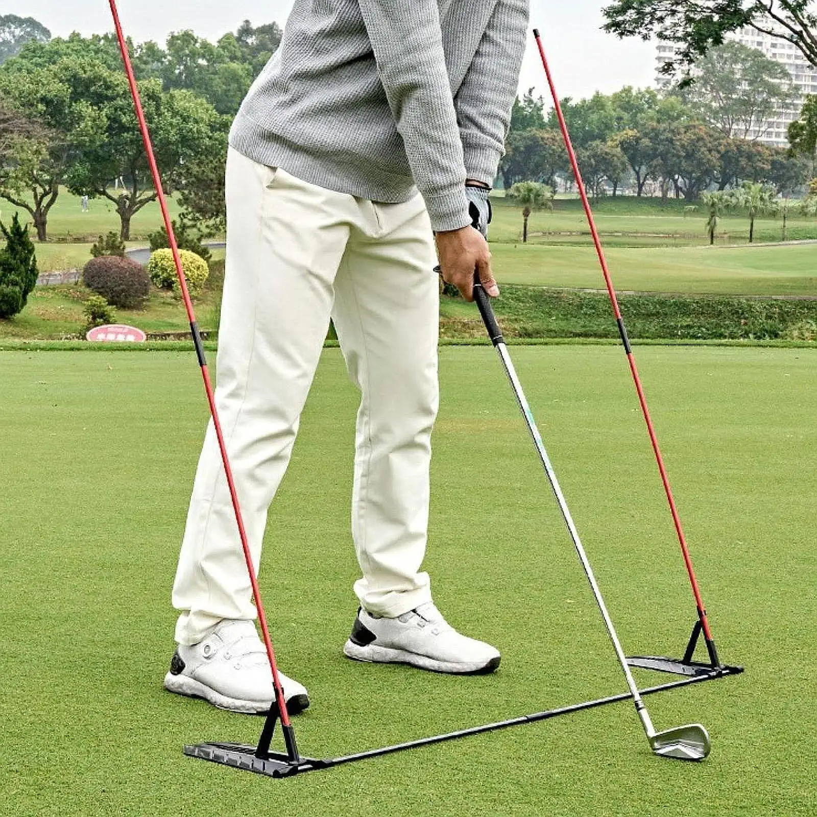 Golf Swing Trainer Auxiliary Tool Adjustable Angle Correct Posture Practice Rod Golf Training Aid for Golf Course
Golf Swing Trainer Auxiliary Tool Adjustable Angle Correct Posture Practice Rod Golf Training Aid for Golf Course