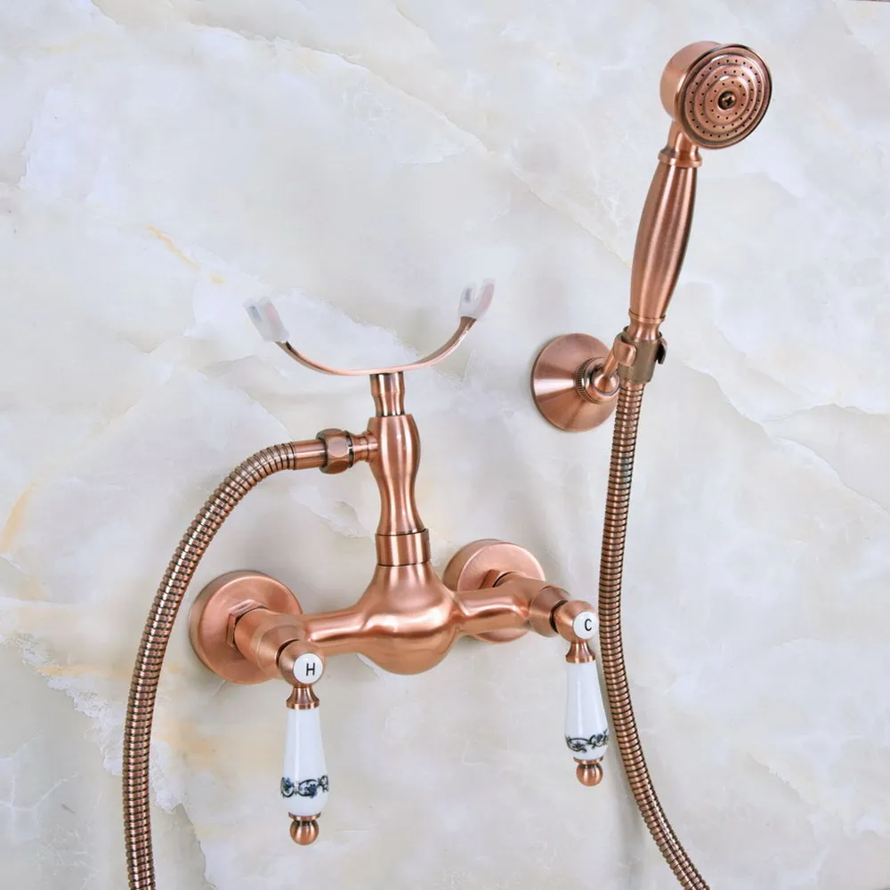 Antique Copper Wall Mounted Bathroom Shower Faucet Set with 1500MM Hose Handheld Spray Head Mixer Tap Dna354
Antique Copper Wall Mounted Bathroom Shower Faucet Set with 1500MM Hose Handheld Spray Head Mixer Tap Dna354