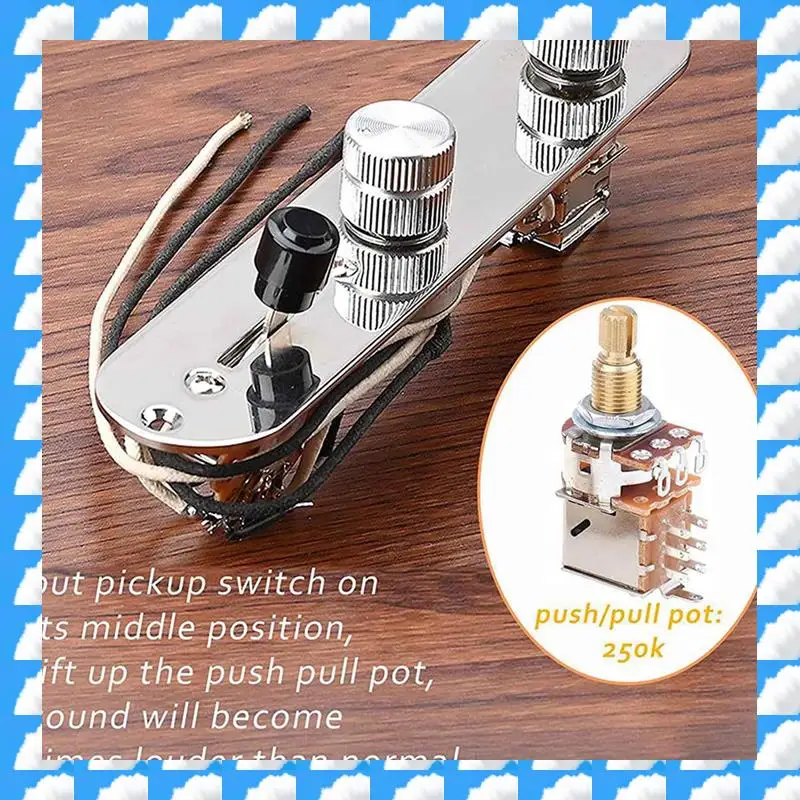 ONGE 2X Prewired Guitar Control Plate,Loaded 3-Way Blade Switch Push Pull Potentiometer Excellent CTS Pot Speed Knobs
ONGE 2X Prewired Guitar Control Plate,Loaded 3-Way Blade Switch Push Pull Potentiometer Excellent CTS Pot Speed Knobs