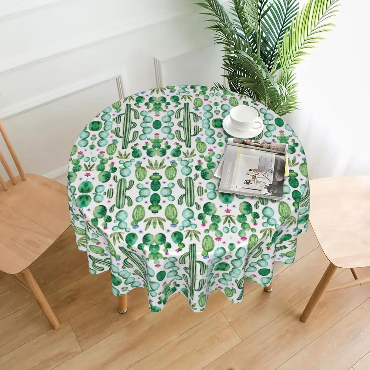 Cactus Flower Round Tablecloths Polyester for BBQ, Buffet Table, Parties, Holiday Dinner 60 Inch 
Cactus Flower Round Tablecloths Polyester for BBQ, Buffet Table, Parties, Holiday Dinner 60 Inch