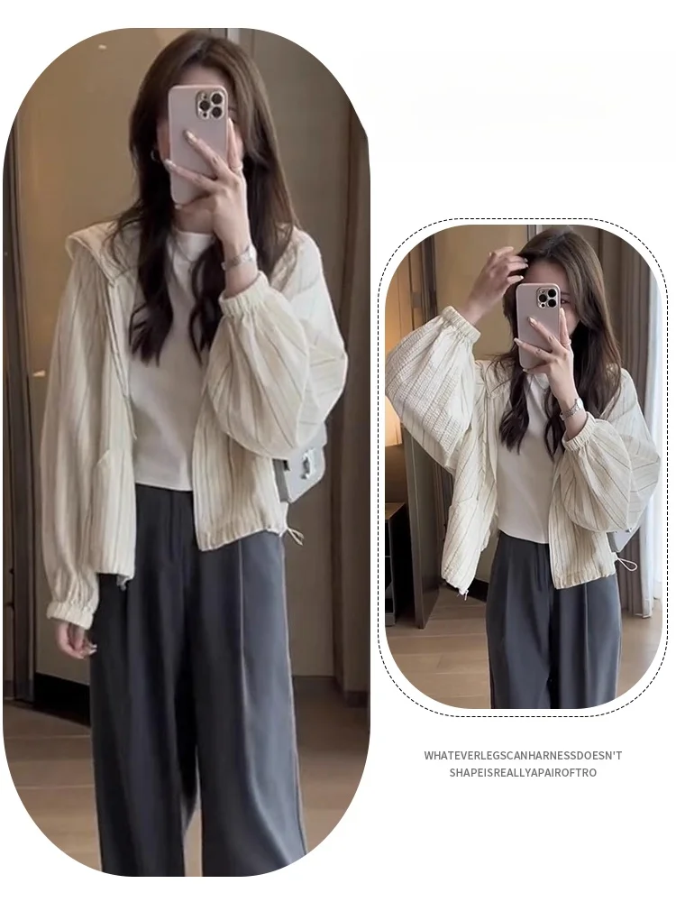 Summer 2026 Women's Ice Silk Short Lightweight Sun Protection Jacket Commute Style Loose Fit Long Sleeve Hooded Zipper Pure C...
Summer 2026 Women's Ice Silk Short Lightweight Sun Protection Jacket Commute Style Loose Fit Long Sleeve Hooded Zipper Pure C...