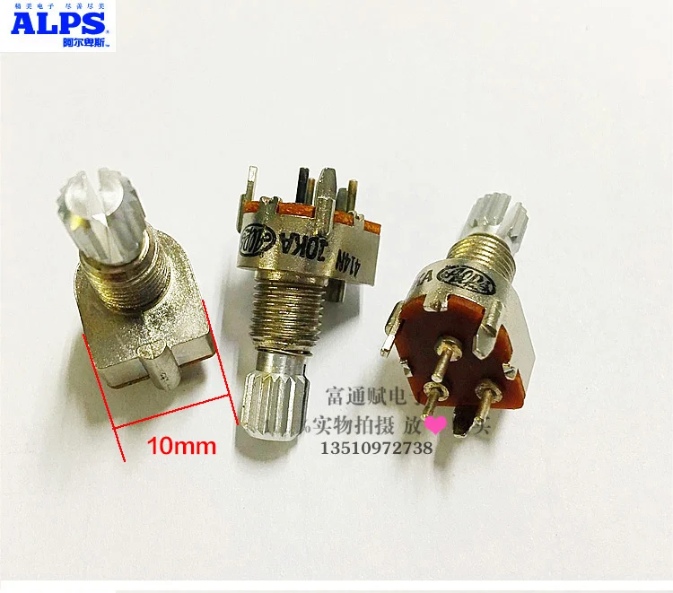 Import original Japan ALPS 12 rotary potentiometer RK10Y1110011A single link A10K 15mm shaft
Import original Japan ALPS 12 rotary potentiometer RK10Y1110011A single link A10K 15mm shaft
