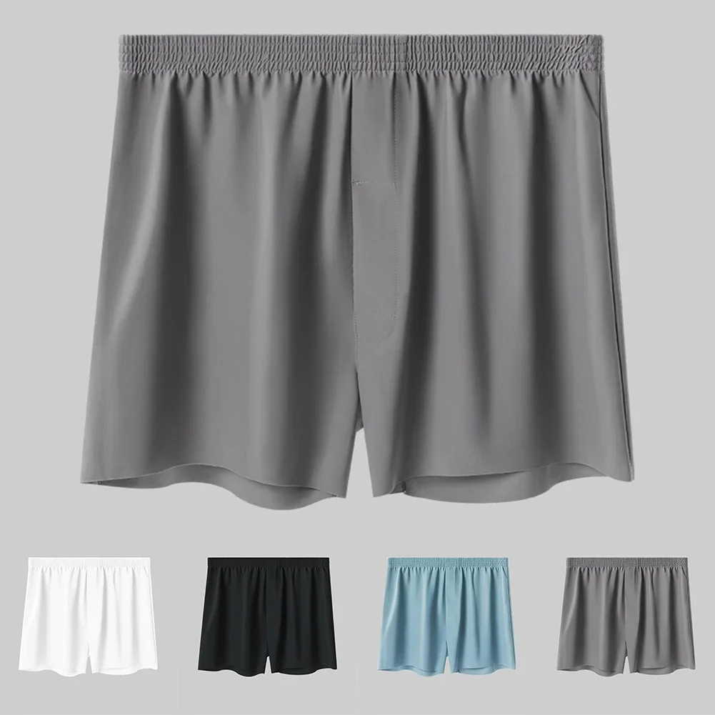 Men Seamless Ice Silk Boxers Loose Elastic Mid-Waisted Breathable Solid Underwear Homewear Trunks Soft Sleep Classic Soft Shorts
Men Seamless Ice Silk Boxers Loose Elastic Mid-Waisted Breathable Solid Underwear Homewear Trunks Soft Sleep Classic Soft Shorts