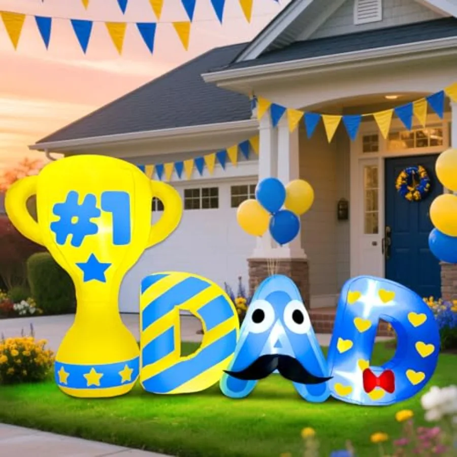 8FT Fathers Day Inflatables Outdoor Decorations, Trophy Dad Fathers Day Blow Up Yard Decoration with Built in LED Lights for Bi
8FT Fathers Day Inflatables Outdoor Decorations, Trophy Dad Fathers Day Blow Up Yard Decoration with Built in LED Lights for Bi