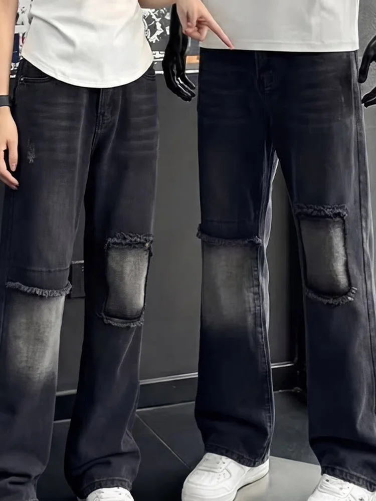 Black Patched Hole Denim Jeans Men's Spring Summer Design Sensation Poor Man's Pants American High Street Straight Leg Micro ...
Black Patched Hole Denim Jeans Men's Spring Summer Design Sensation Poor Man's Pants American High Street Straight Leg Micro ...