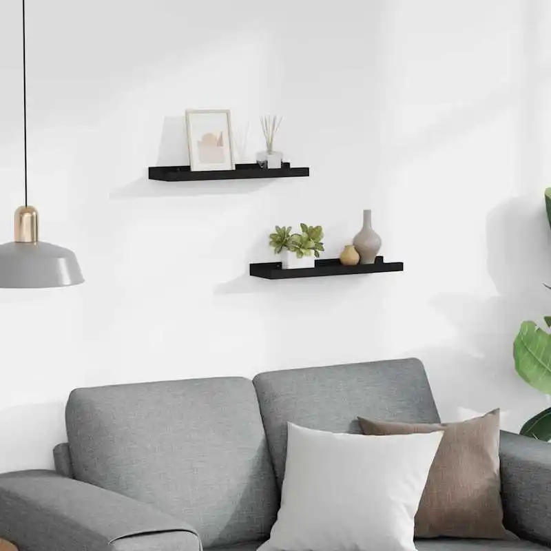 Picture Frame Ledge Shelves 2 pcs Black 15.7"x3.5"x1.2" MDF
Picture Frame Ledge Shelves 2 pcs Black 15.7"x3.5"x1.2" MDF