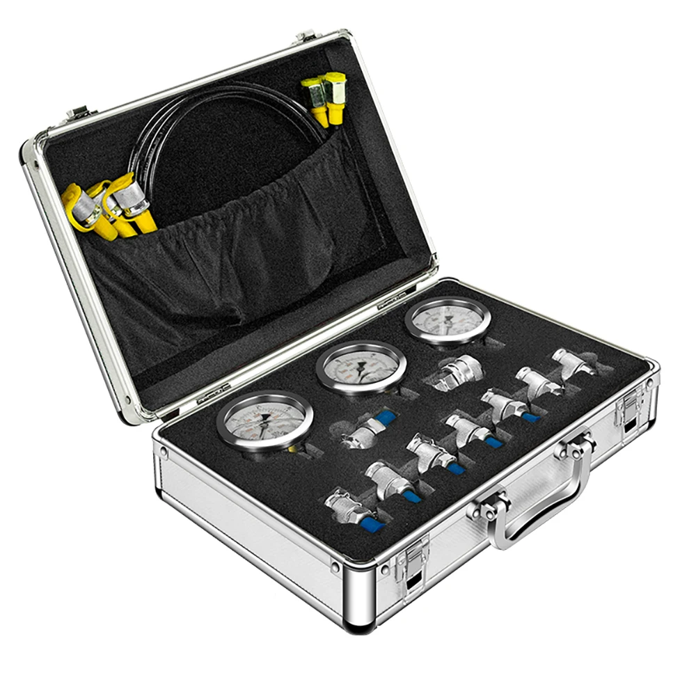 Hydraulic tester measuring instrument oil pressure gauge precision pressure gauge portable excavator
Hydraulic tester measuring instrument oil pressure gauge precision pressure gauge portable excavator