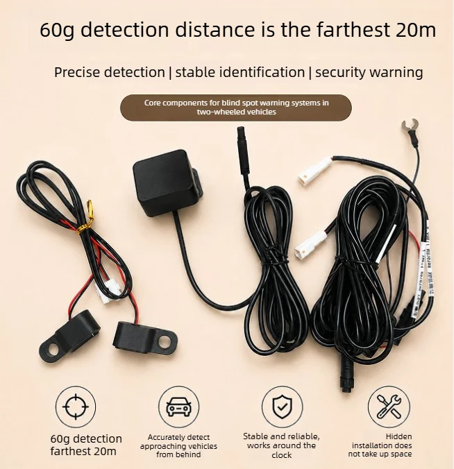 Motorcycle Safety Sensor Motorcycle Radar Blind Spot Detection Lane Change Warning IP67 Waterproof Motorcycle Warning System
Motorcycle Safety Sensor Motorcycle Radar Blind Spot Detection Lane Change Warning IP67 Waterproof Motorcycle Warning System