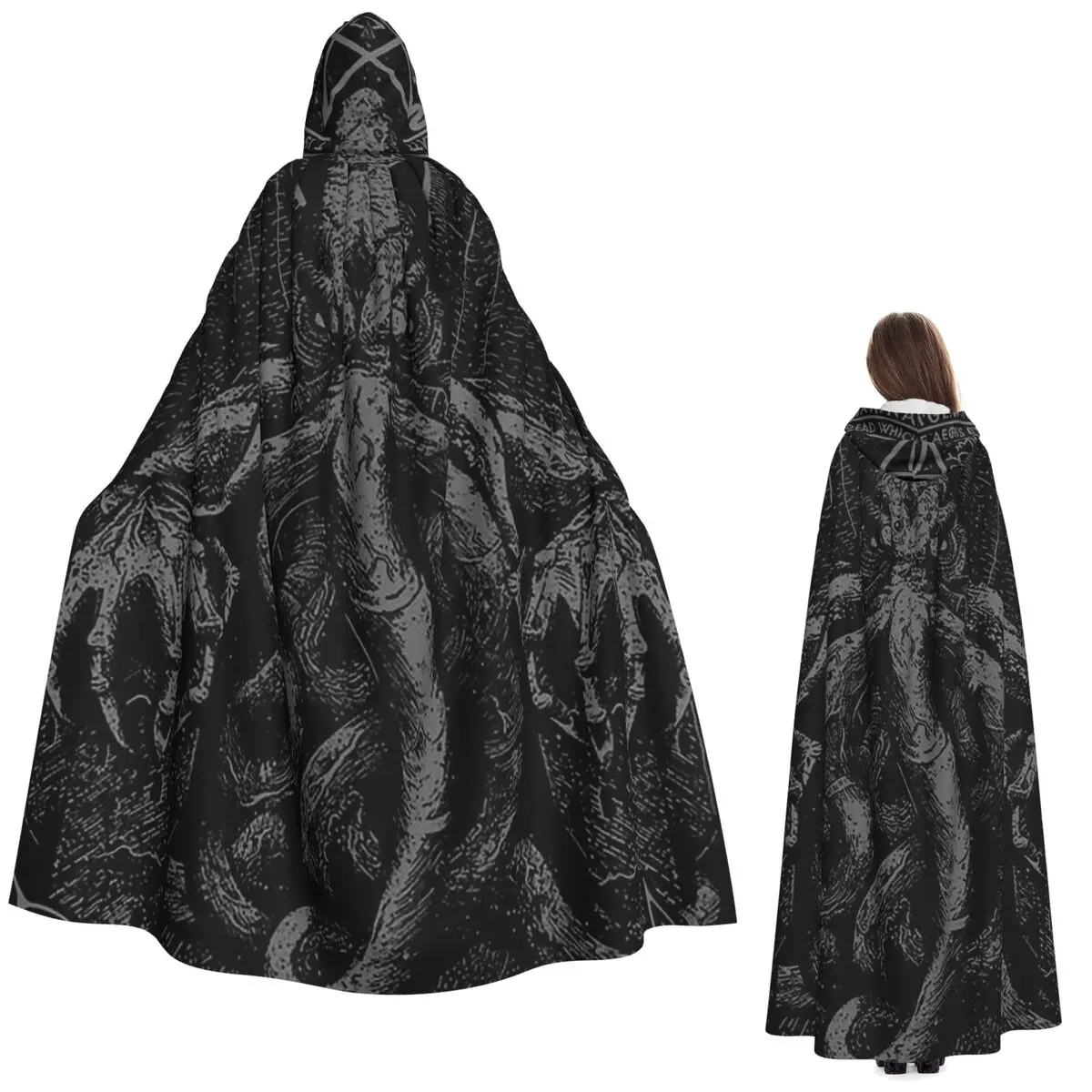 Cthulhu Mythos Lovecraft Horror Long Hooded Cloak Witch Medieval Costume Cosplay Cape HalloweenParty Adult Unisex
Cthulhu Mythos Lovecraft Horror Long Hooded Cloak Witch Medieval Costume Cosplay Cape HalloweenParty Adult Unisex