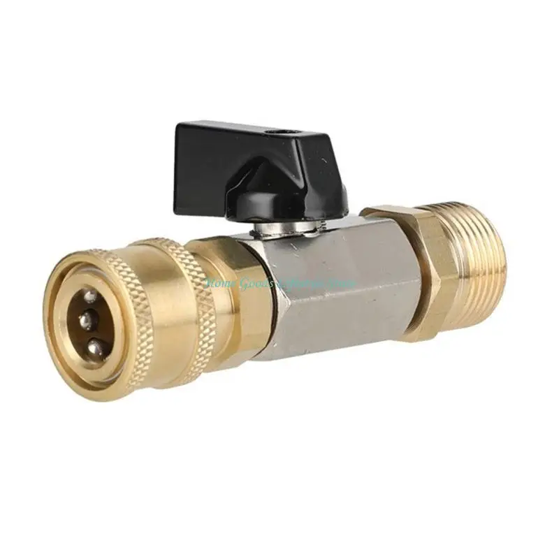 E74E M22 14MM Adapter With Ball Valves High Pressure Washer Hose Switches Water Flows Quick Connector Easy to Installation
E74E M22 14MM Adapter With Ball Valves High Pressure Washer Hose Switches Water Flows Quick Connector Easy to Installation