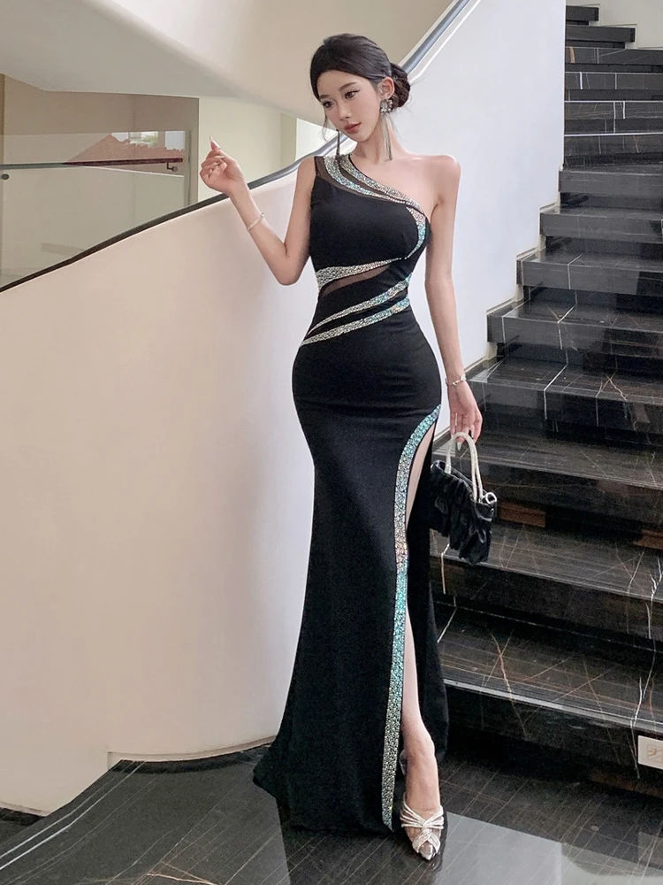 Сексуальное вечернее платье Ele с тяжелыми стразами и сетчатыми украшениями, облегающее длинное платье с высоким разрезом для пар
Сексуальное вечернее платье Ele с тяжелыми стразами и сетчатыми украшениями, облегающее длинное платье с высоким разрезом для пар