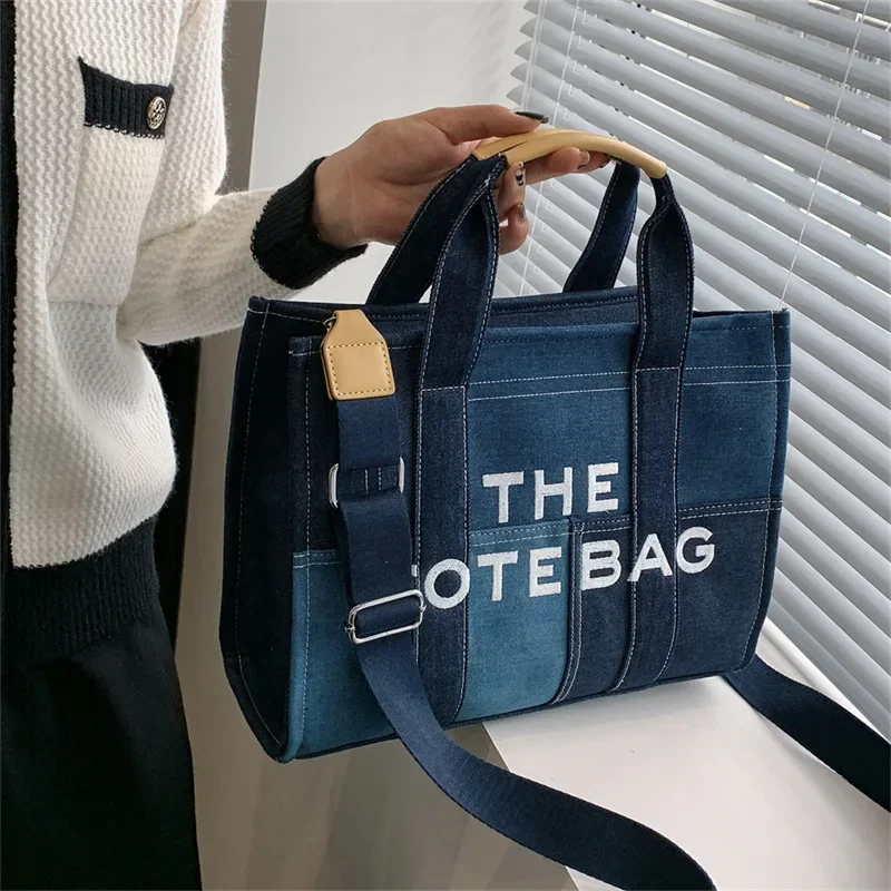 Fashion Patchwork Denim Tote Bag Designer Letters Women Handbags Luxury Shoulder Crossbody Bags Casaul Big Shopper Purses 2023
Fashion Patchwork Denim Tote Bag Designer Letters Women Handbags Luxury Shoulder Crossbody Bags Casaul Big Shopper Purses 2023