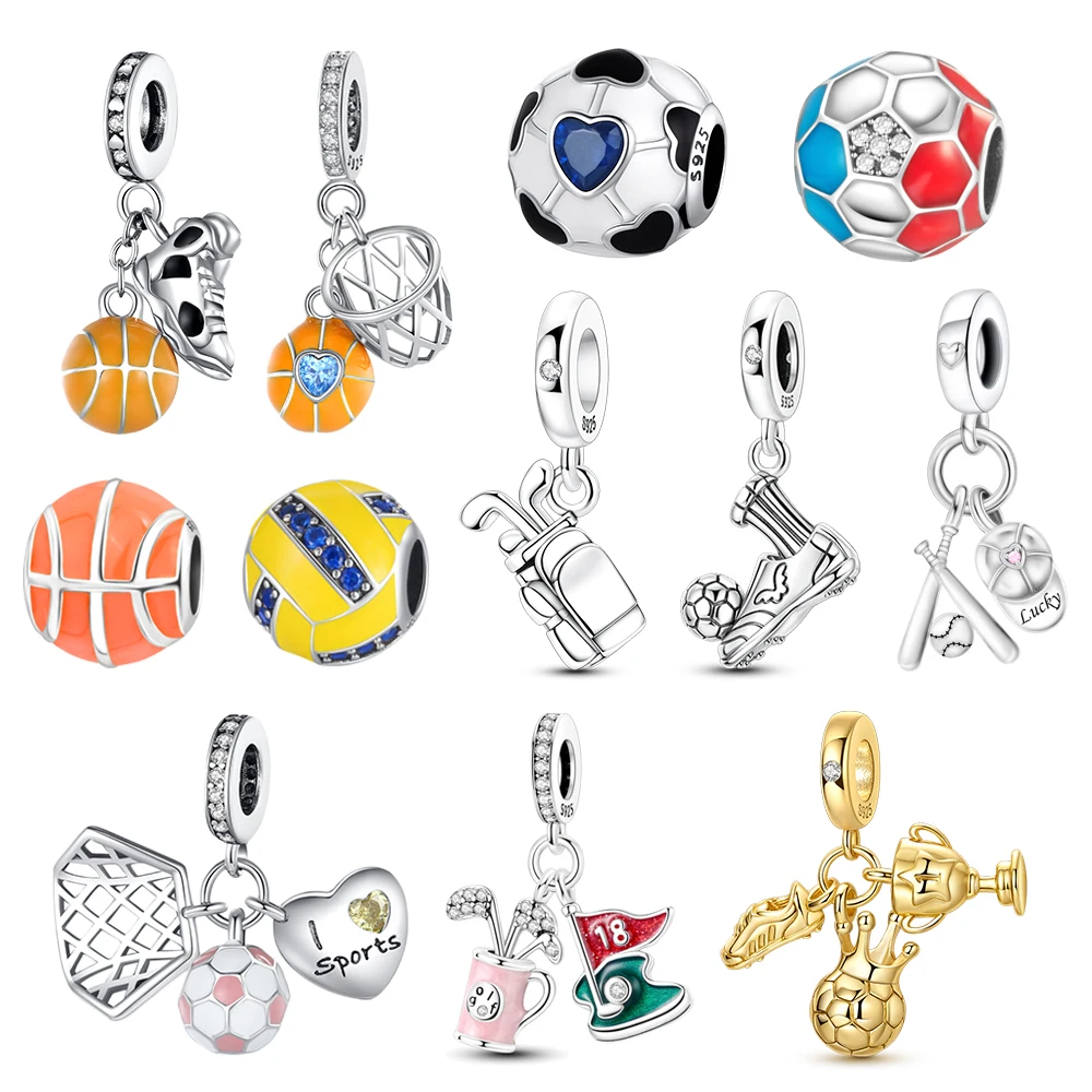 Sports Series 925 Sterling Silver Soccer baseball yoga jump rope dance charms Fit DIY Bracelet Necklace Boutique Club Souvenirs
Sports Series 925 Sterling Silver Soccer baseball yoga jump rope dance charms Fit DIY Bracelet Necklace Boutique Club Souvenirs