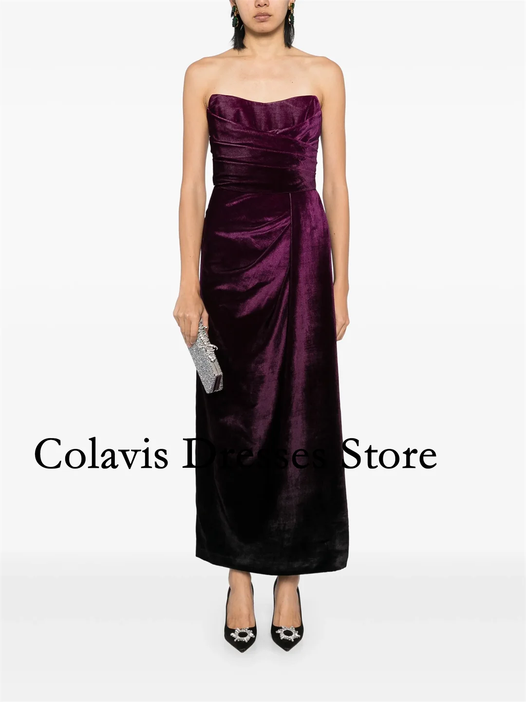2025 Customized Strapless Tea Length Velvet Wine Red Prom Dresses Evening Dress Women Evening Gowns Formal Party Dress
2025 Customized Strapless Tea Length Velvet Wine Red Prom Dresses Evening Dress Women Evening Gowns Formal Party Dress