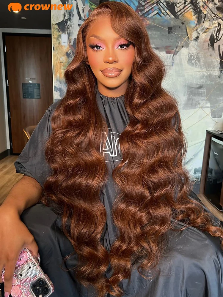 34" Chocolate Brown Wig Human Hair Body Wave Human Hair Wigs 13X4 13x6 HD Lace Frontal Wig Pre Plucked #4 Brown Human Hair Wig
34" Chocolate Brown Wig Human Hair Body Wave Human Hair Wigs 13X4 13x6 HD Lace Frontal Wig Pre Plucked #4 Brown Human Hair Wig