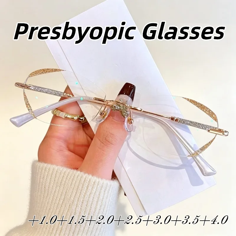 Temperament Frameless Anti Blue Light Reading Glasses Retro Fashion Polygonal Presbyopic Glasses High Definition Eyeglasses
Temperament Frameless Anti Blue Light Reading Glasses Retro Fashion Polygonal Presbyopic Glasses High Definition Eyeglasses