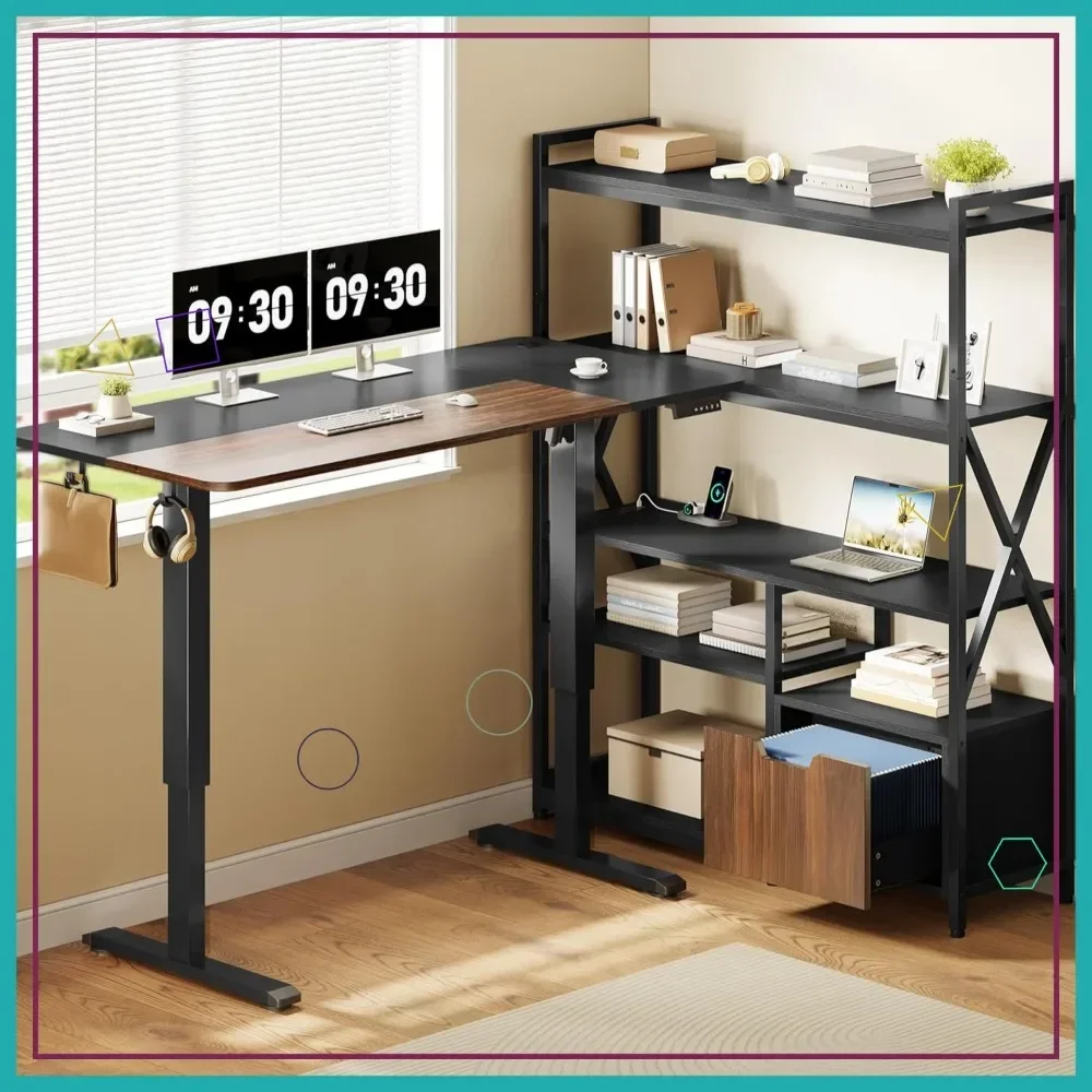 Hot-sellingL-Shaped Electric Standing Desk with Hutch, Storage & Charging Station - Adjustable Height Home Office Gaming Desk
Hot-sellingL-Shaped Electric Standing Desk with Hutch, Storage & Charging Station - Adjustable Height Home Office Gaming Desk